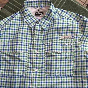 Habit Green and Blue Checkered Shirt size Medium